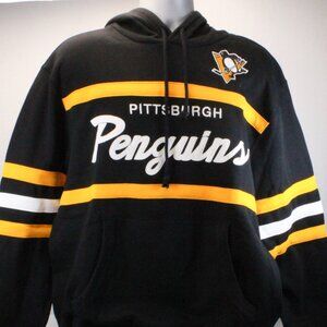 Pittsburgh Penguins Mitchell & Ness Head Coach Pullover Hoodie Adult Size XL